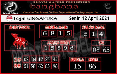 Syair SGP bang bona 12 April 2021
